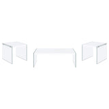 Opal Coffee and End Table Set High Gloss