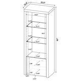 Jude 3-shelf Engineered Wood Media Tower High Gloss White
