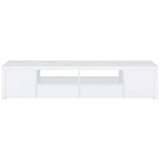 Jude 2-door Engineered Wood 79-inch TV Stand High Gloss White