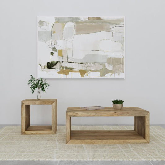 Benton Solid Mango Coffee and End Table Set Natural