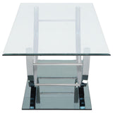 Danville Glass Top Coffee and End Table Set Chrome