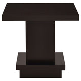 Reston Square Engineered Wood Side End Table Cappuccino