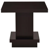 Reston Square Coffee and End Table Set Cappuccino
