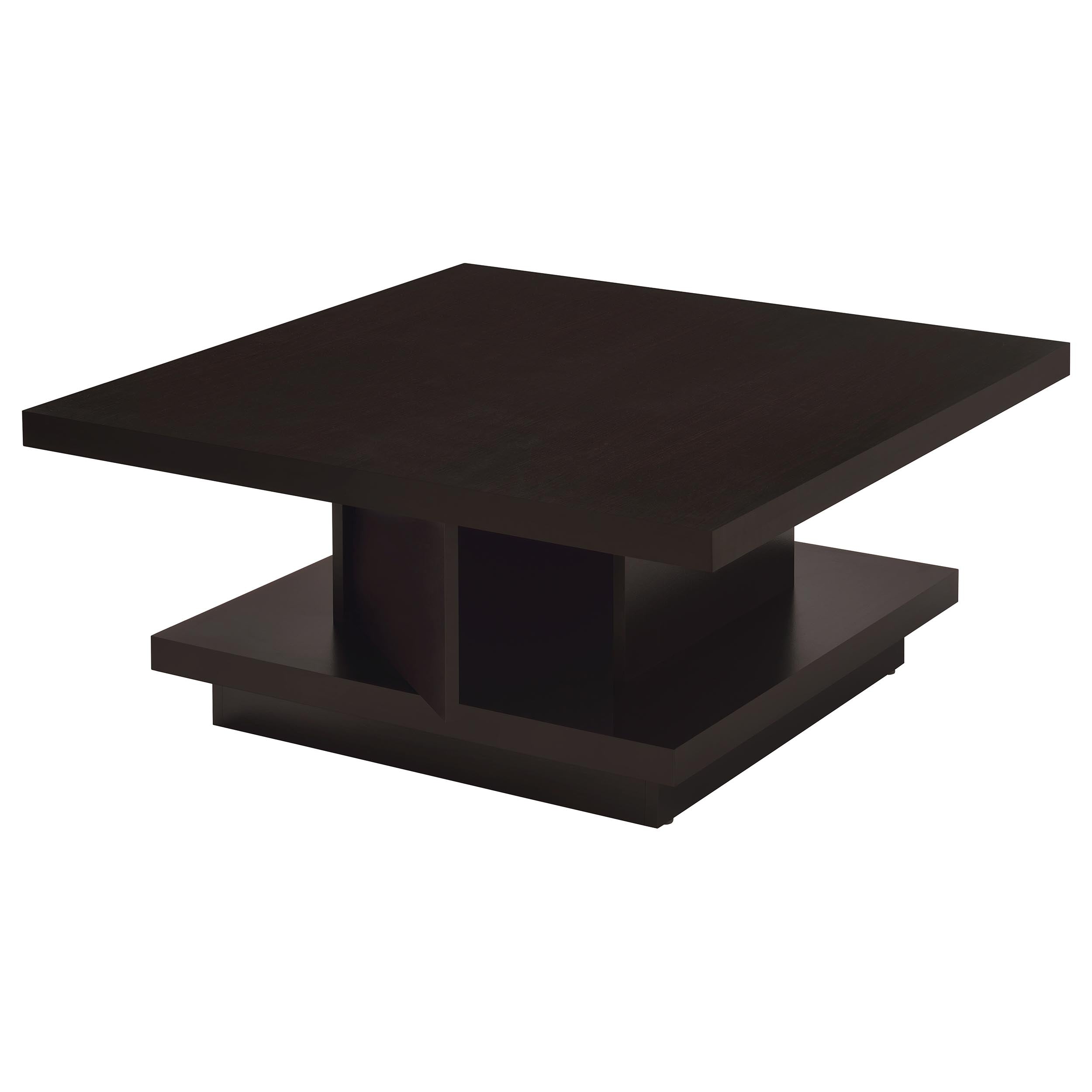 Reston Square Coffee and End Table Set Cappuccino