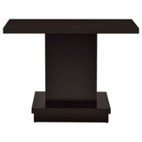 Reston Engineered Wood Pedestal Console Table Cappuccino