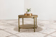 Arini Round End Side Table With Storage Shelf