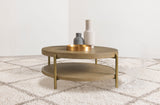 Arini Round Coffee Table With Storage Shelf