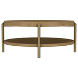 Arini Round Coffee Table With Storage Shelf