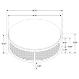 Arini Round Coffee Table With Storage Shelf