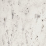 Haven Round Genuine White Marble Top End Side Table Black