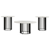 Haven Round Marble Coffee and End Table Set