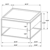 Fulton 30-inch Square Mango Wood Coffee Table Dark Brown