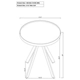 Briggs Round Marble Printed Glass Top End Side Table