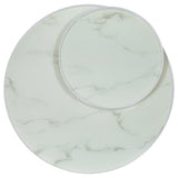 Briggs Round Marble Printed Glass Top Coffee Table