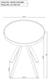 Briggs Round Marble Printed Glass Top End Side Table