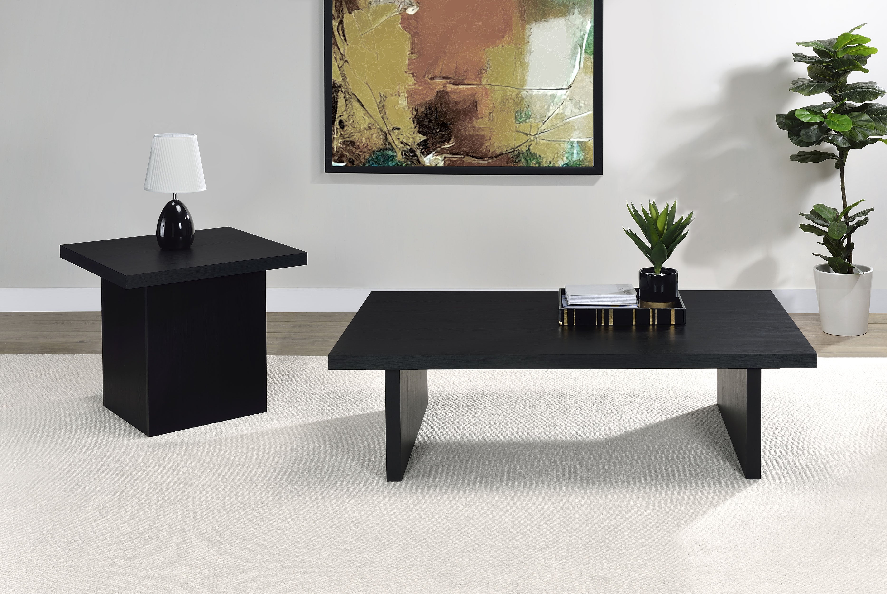 Devar Square Engineered Wood End Table