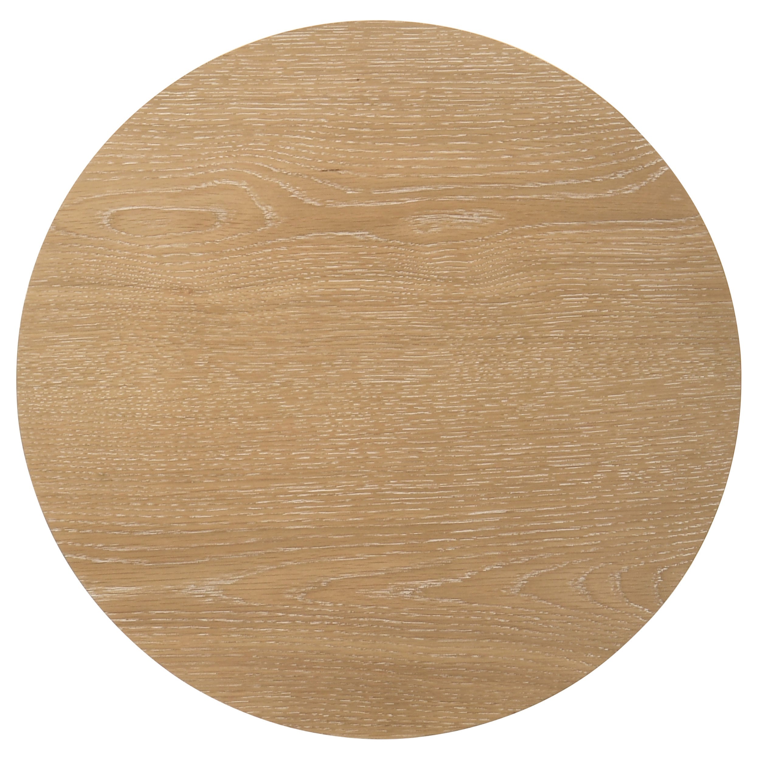Ottowa Round Wood Side End Table with Shelf