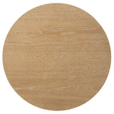 Ottowa Round Wood Side End Table with Shelf