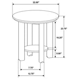 Ottowa Round Wood Side End Table with Shelf