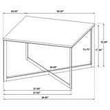 Tobin Square Marble Top Coffee Table White and Black