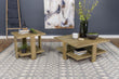Dawn Round Coffee and End Table Set Mango Brown
