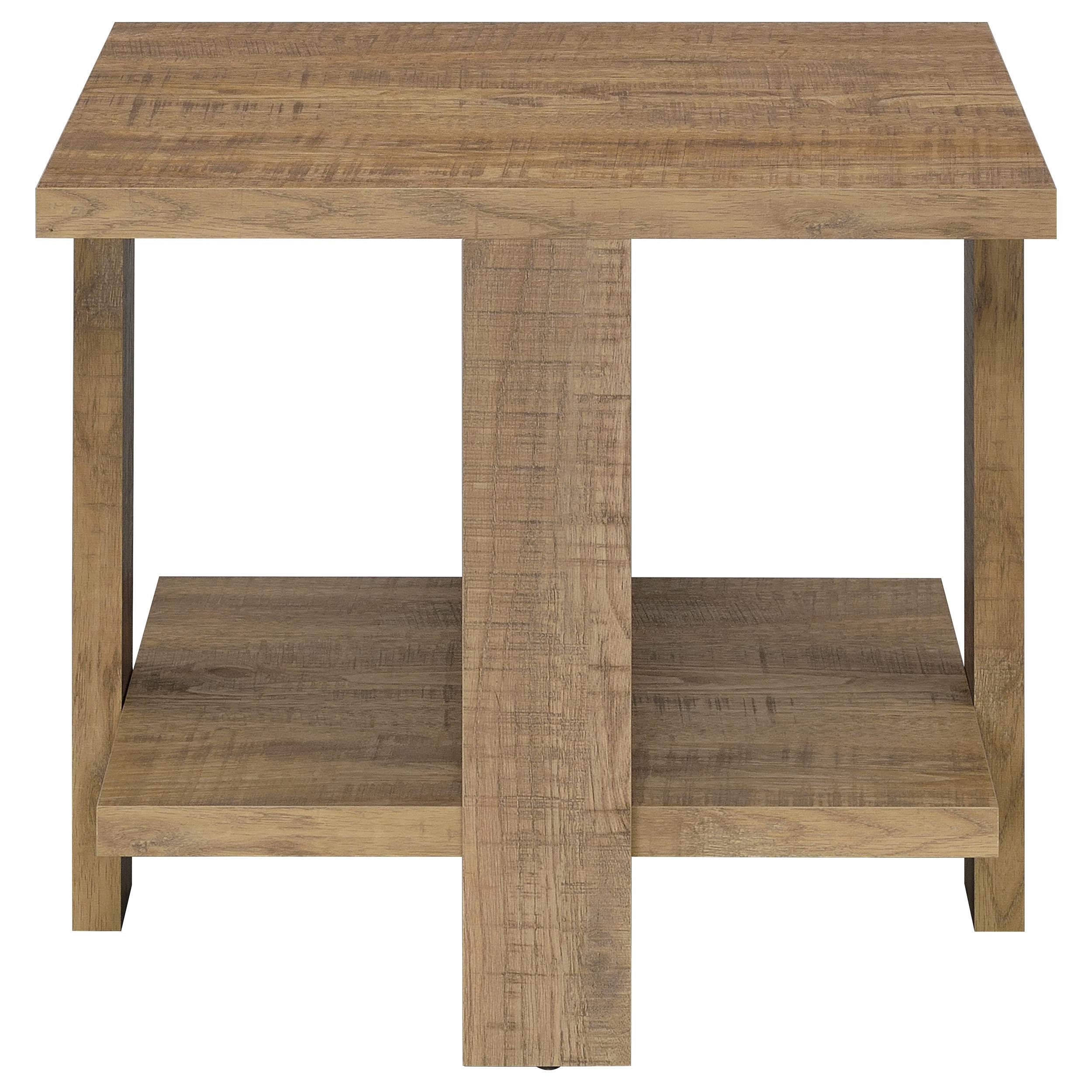 Dawn Round Coffee and End Table Set Mango Brown