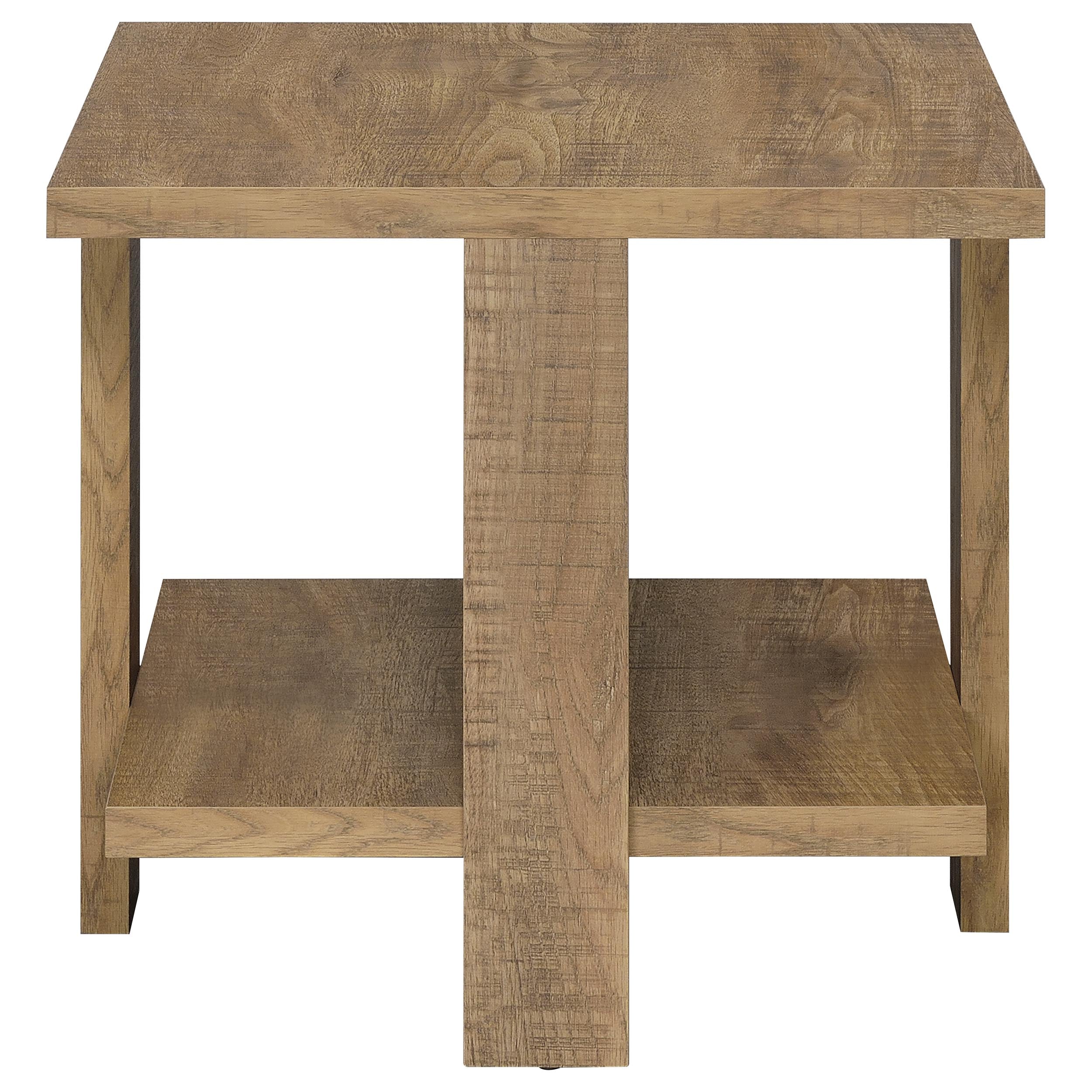Dawn Round Coffee and End Table Set Mango Brown