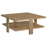 Dawn Round Coffee and End Table Set Mango Brown