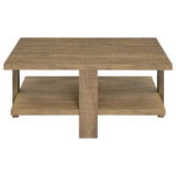 Dawn Round Coffee and End Table Set Mango Brown