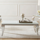 Carone Rectangular Glass Top Coffee Table