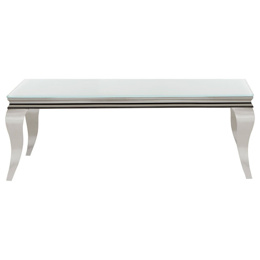 Carone Rectangular Glass Top Coffee Table