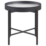 Ozella Round Coffee and End Table Set Sandy