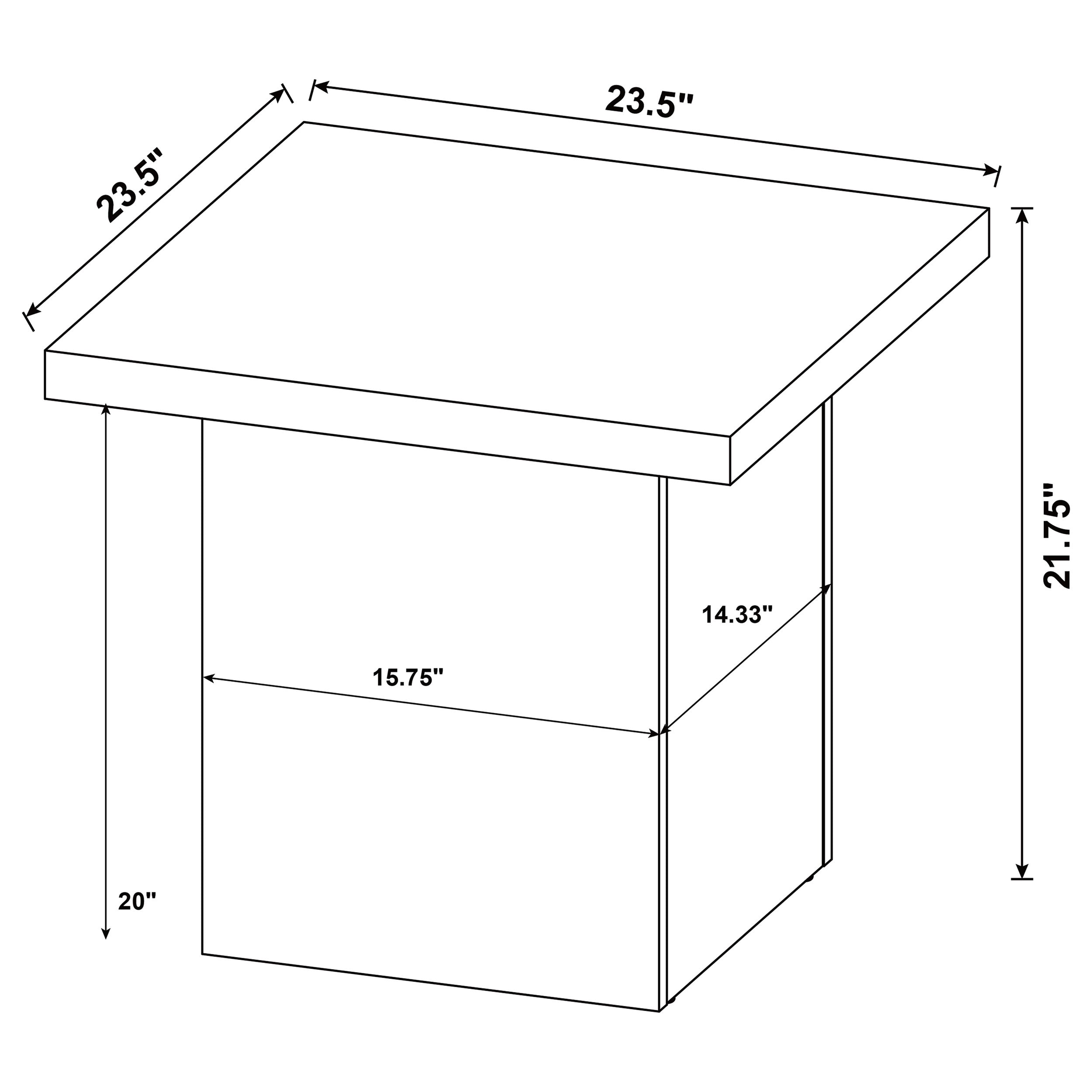 Devar Square Engineered Wood End Table
