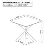 Carvell Square Sintered Stone End Side Table Mirage White