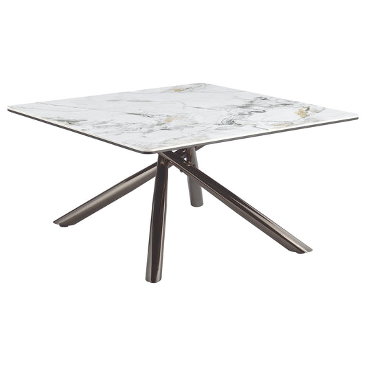 Carvell Square Sintered Stone Top Coffee Table Mirage White