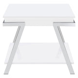 Marcia Rectangular Side End Table White High Gloss