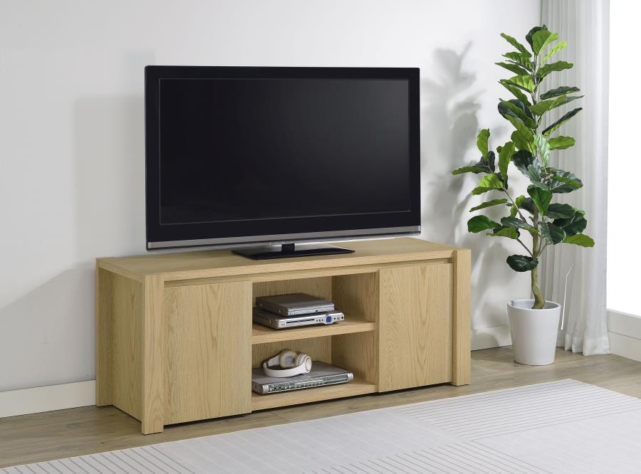 Laurelton 60-inch 2-door TV Stand Media Console Light Oak