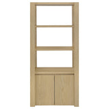 Laurelton 3-shelf Media Tower Tall Pier Cabinet Light Oak