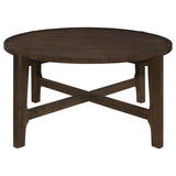 Cota Solid Wood Coffee and End Table Set Dark Brown