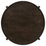 Cota Solid Wood Coffee and End Table Set Dark Brown
