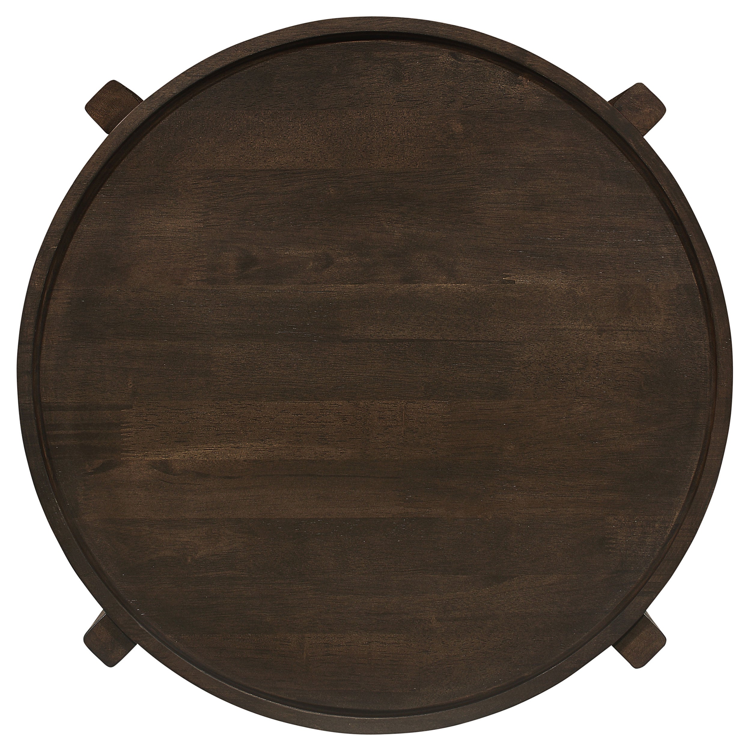 Cota Solid Wood Coffee and End Table Set Dark Brown