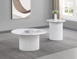 Rowena Coffee and End Table Set Faux Marble