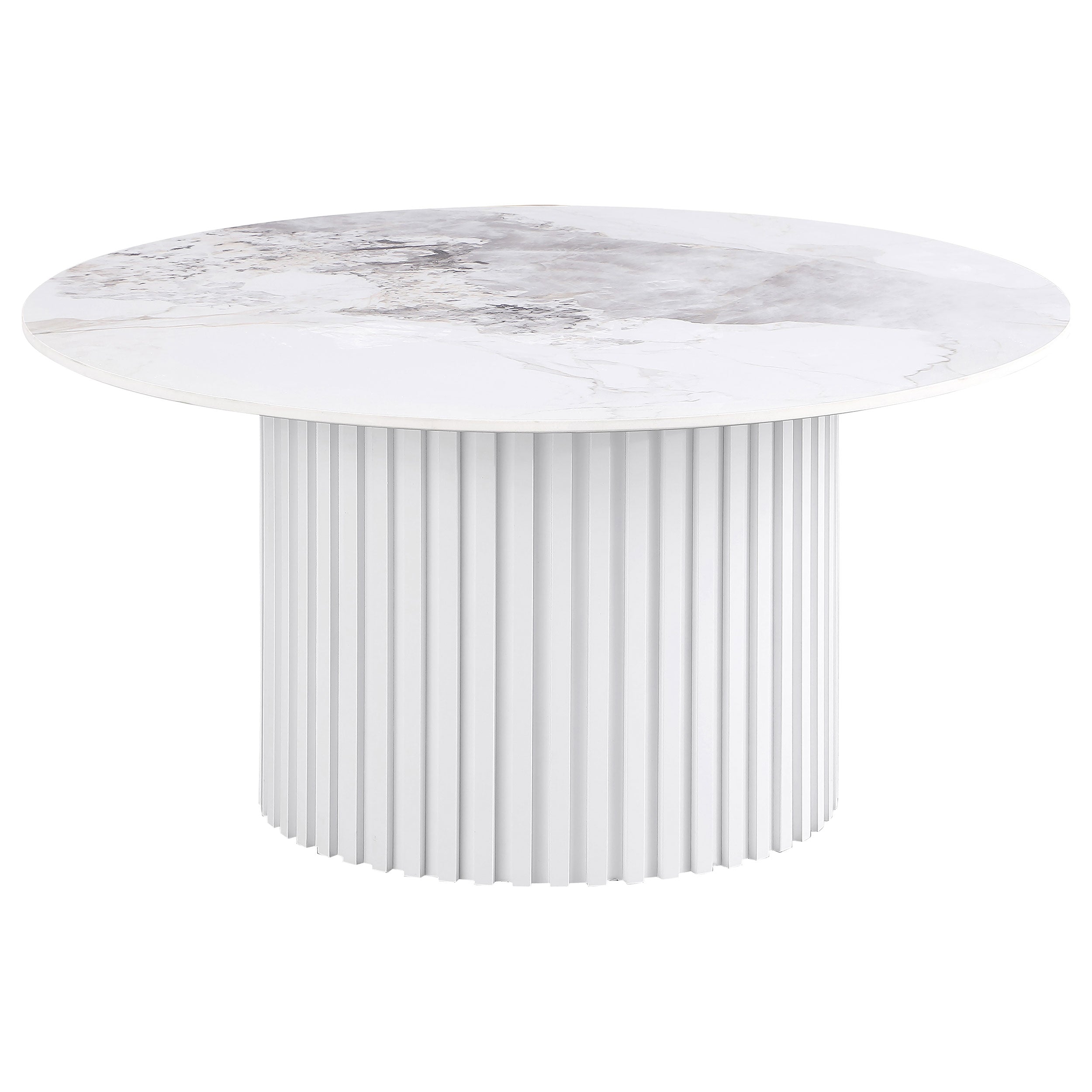 Rowena Coffee and End Table Set Faux Marble