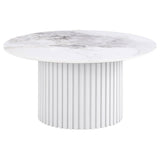 Rowena Coffee and End Table Set Faux Marble