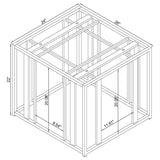 Adri Rectangular Glass Top Side End Table