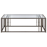 Adri Rectangular Glass Top Coffee Table