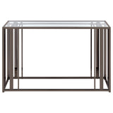 Adri Glass Top Entryway Console Table