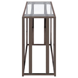 Adri Glass Top Entryway Console Table