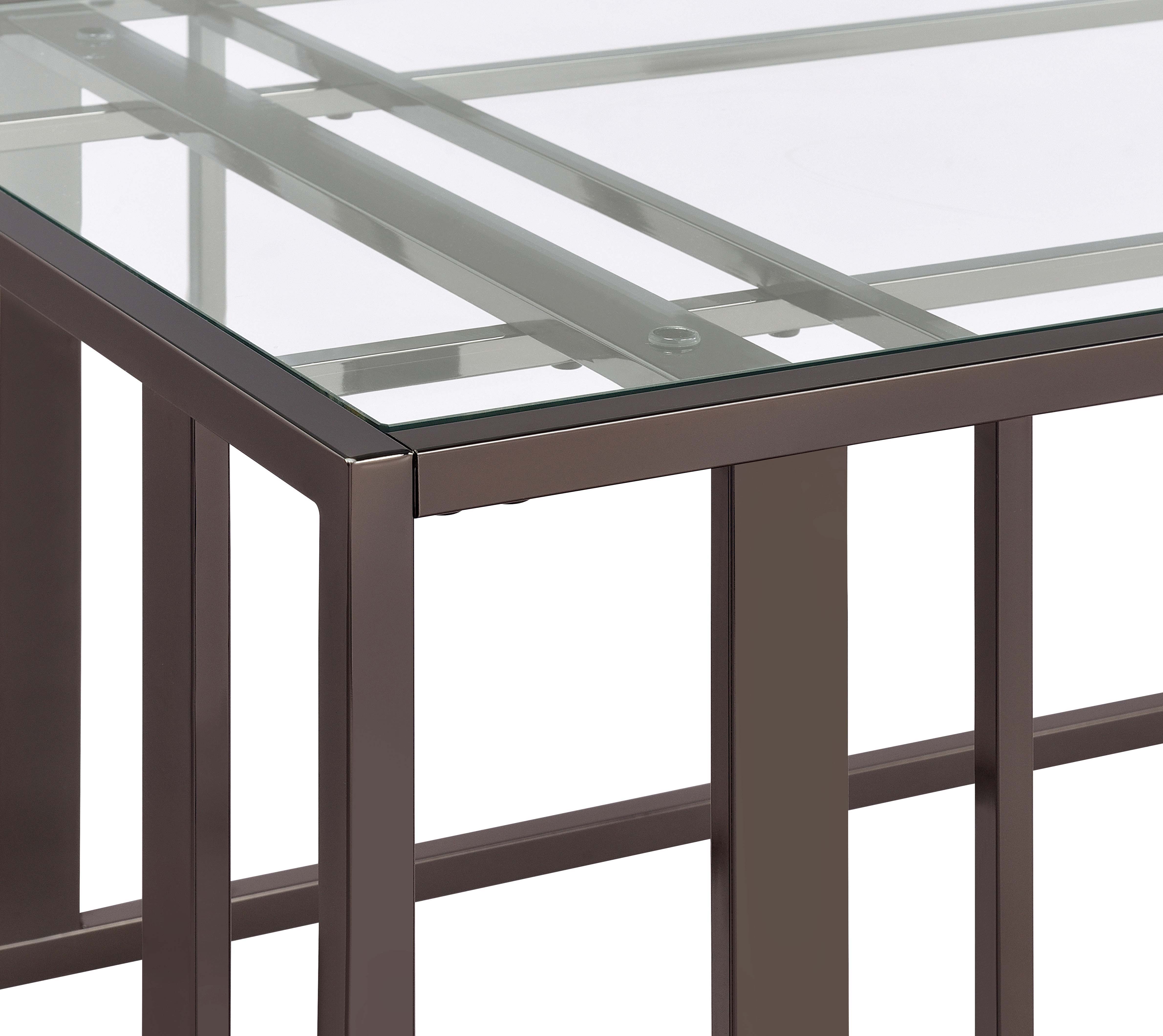 Adri Glass Top Entryway Console Table
