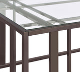 Adri Glass Top Entryway Console Table